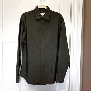 Armani Exchange Green Light Button Up Shirt, Small